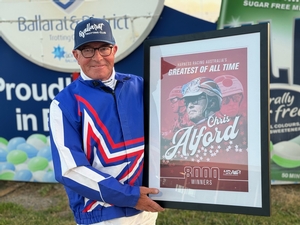 Chris Alford after 8000 Career Wins